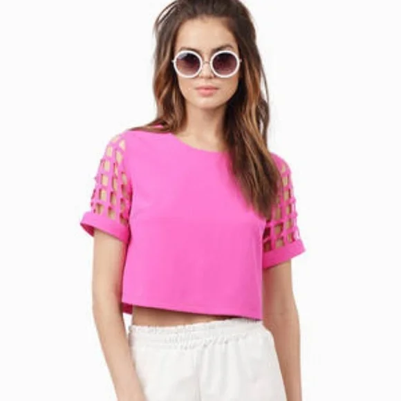 Tobi | Pink Fair and Square Top - Picture 4 of 8